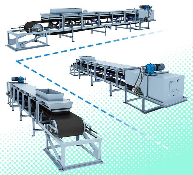Low Maintenance Inclined Troughed Belt Conveyor Easy Using