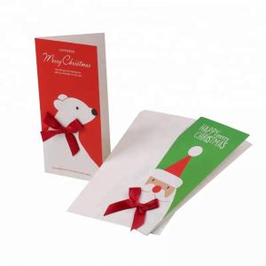 Wholesale Custom Design Christmas Paper Greeting Card For Promotion Gifts Handmade Greeting Card with Envelope from china suppliers