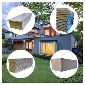 Wholesale Zontop Rock Woll Sandwich Roofing Panels/sheets Factory Price 75mm 50mm Construction Sandwich from china suppliers