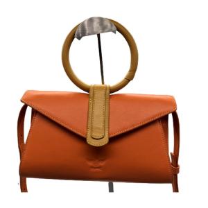 Wholesale OEM ODM Genuine Leather Orange Tote Handbag For Women from china suppliers