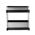 Under Sink Kitchen Storage Rack Clutter-Free 2 Tiers Stainless Steel Kitchen