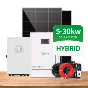 Wholesale 300Ah Complete Off Grid Solar Kit 5KW 6KW 8KW 10KW On Off Grid Hybrid Inverter from china suppliers