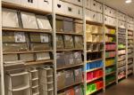 Garment Shop Metal Shelving Units With Wood Shelves 25mm Melamine MDF Board