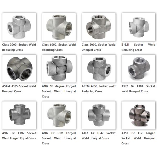 Cross Stainless Steel 316 Socket Weld Fitting 4 Way Connector
