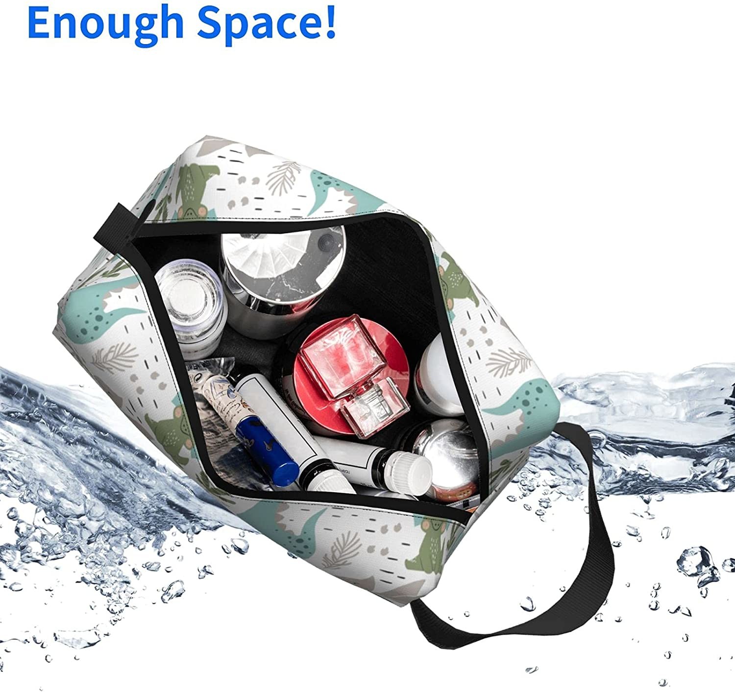 Cute Travel Soft Makeup Cosmetic Bag Pouch Large Accessories for boy Gifts Waterproof Zipper