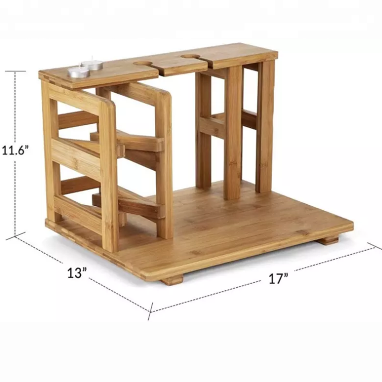 Multifunctional Cheese Board Bamboo Chopping Blocks with Wine Rack and Napkin Rack