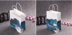 Wholesale Kraft Recyclable Paper Shopping Bags Accurate Nice Printing OEM Service from china suppliers