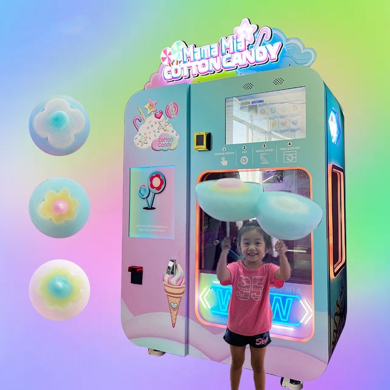 Best Selling Professional Fully Automatic Cotton Candy Machine Factory Vending Machine