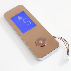 Wholesale Elevator Spare Parts Gold Stainless Steel Hair Line Elevator LOP With Blue LCD Display from china suppliers