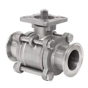Wholesale Oed Supported 3PC Sanitary Clamp Ball Valve for Oil Media and ISO 5211 Standard from china suppliers