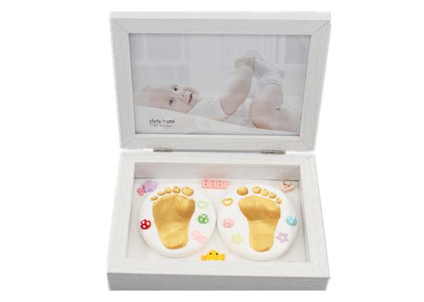 Modern Baby Keepsake Box Hand And Foot Prints Souvenir Children / Baby Folding