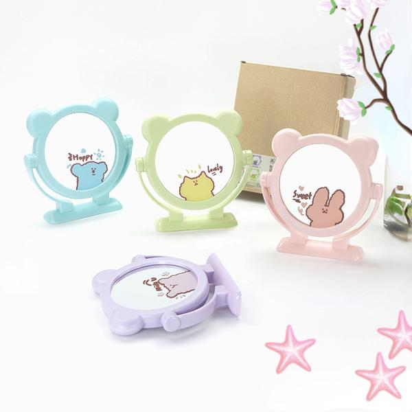 Customizable Circle Pocket Makeup Square Dressing Mirror for Home Decor