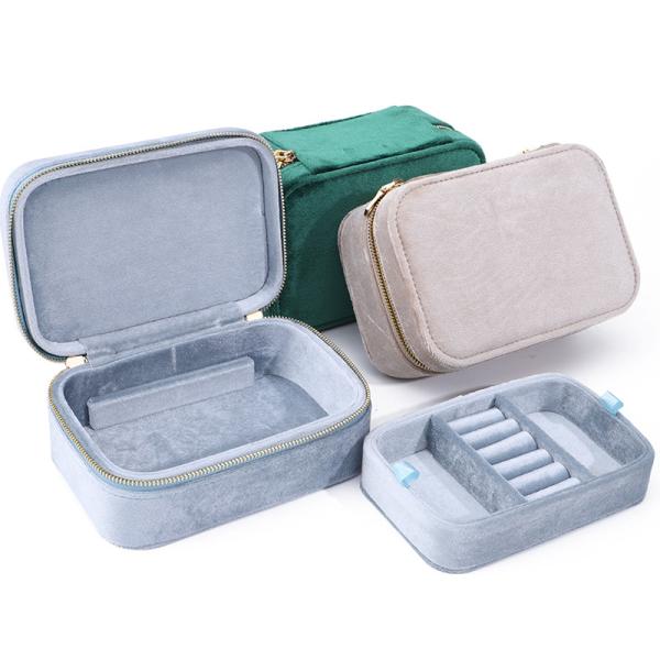 Elegant Velvet Jewelry Storage Box for Custom Earrings Necklaces and Rings