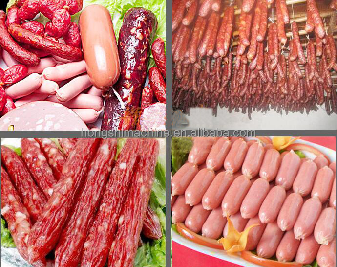 Commercial sausage making machine/Smoked meat sausage processing machine/Complete sausage Making Plant Production Line
