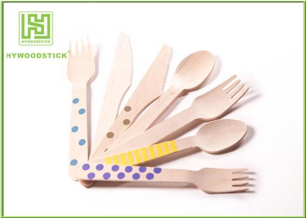 Customized Logo Eco Friendly Cutlery Birch Wood Disposable Serving Spoons For
