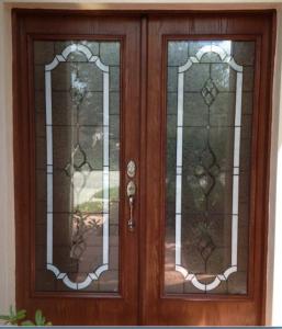 Wholesale Elegant design of beveled glass in wood door from china suppliers