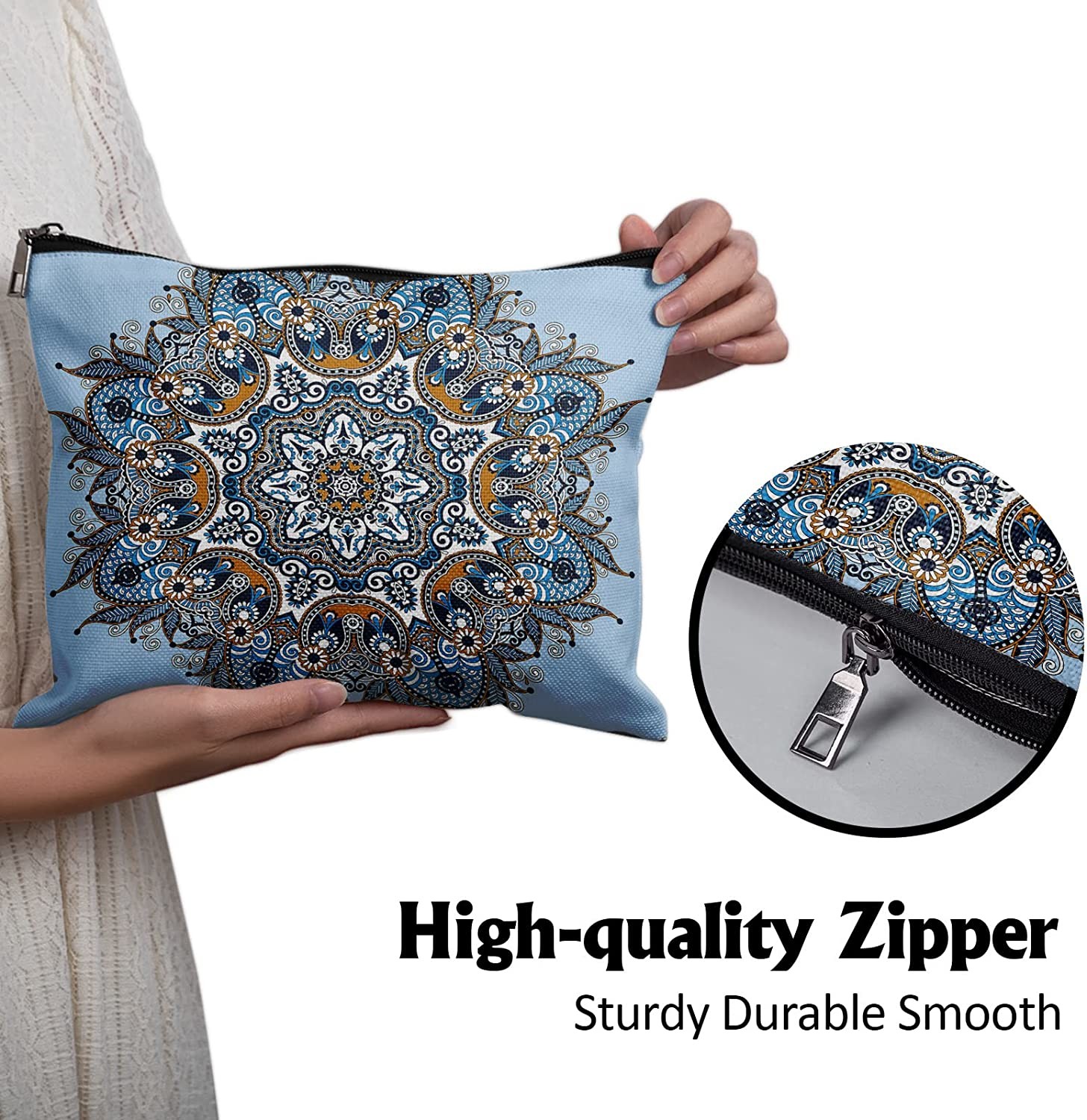Lightweight Makeup Cosmetic Bag for Women Large Capacity Makeup Bags Travel Toiletry Bag Accessories Organizer 10 * 8in