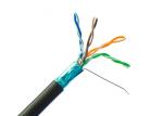 Outdoor Double Sheath Bulk CAT Cable Direct Burial UTP / FTP Black Color