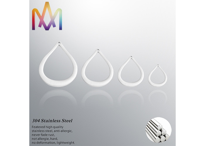 Unisex Colored Polished SUS Hollow Drop Pendant