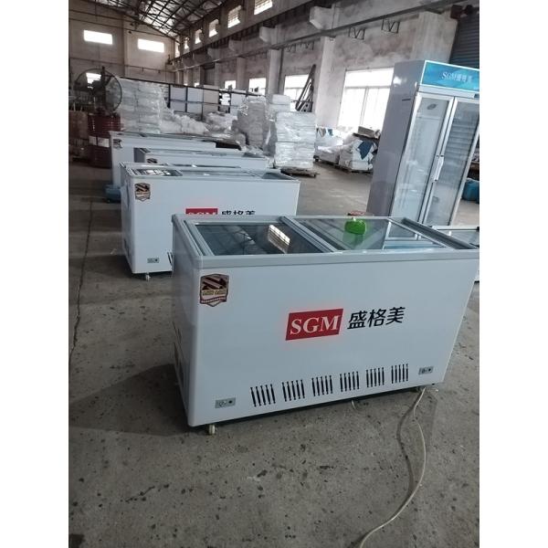 Store Commercial Display Chest Freezer Island Large Capacity For Frozen Meat