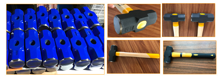Sledge hammer with fiberglass handle