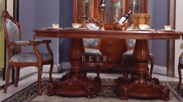 Dining room furniture dining tables wood dining table set finish dining table LS