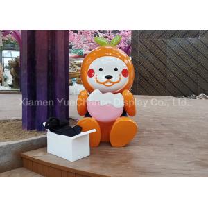 Buy cheap Outdoor Part Shopping Centre Decorations Fiberglass Statue Orange Cartoon from wholesalers