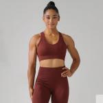 Ribbed Zipper Women Gym Set 6 Piece Seamless Activewear Plain Dyed