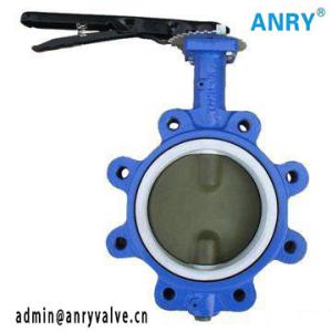 Wholesale Soft Sealing Stainless Steel PTFE Seats CI Body Wafer Lug Type Butterfly Valve from china suppliers
