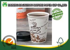 Wholesale Custom Printed Hot Ripple Wrap Coffee Cups , Disposable Ripple Insulated Cups from china suppliers