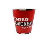 Single Wall Disposable Paper Popcorn Bucket Branded 32oz 46oz 64oz