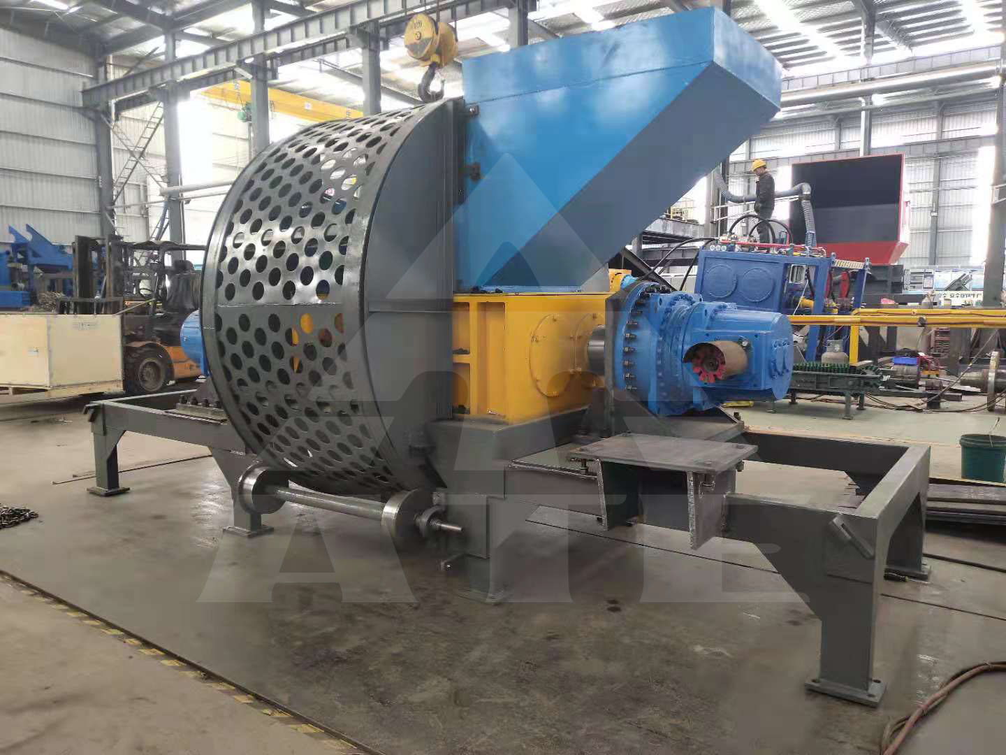 Customized Truck Tire Shredder 2tpd 3tpd Tire Shredding And Recycling