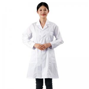 Wholesale Pharmaceutical Factory White Unisex Lab Coat Long Sleeve Collar For Adults from china suppliers
