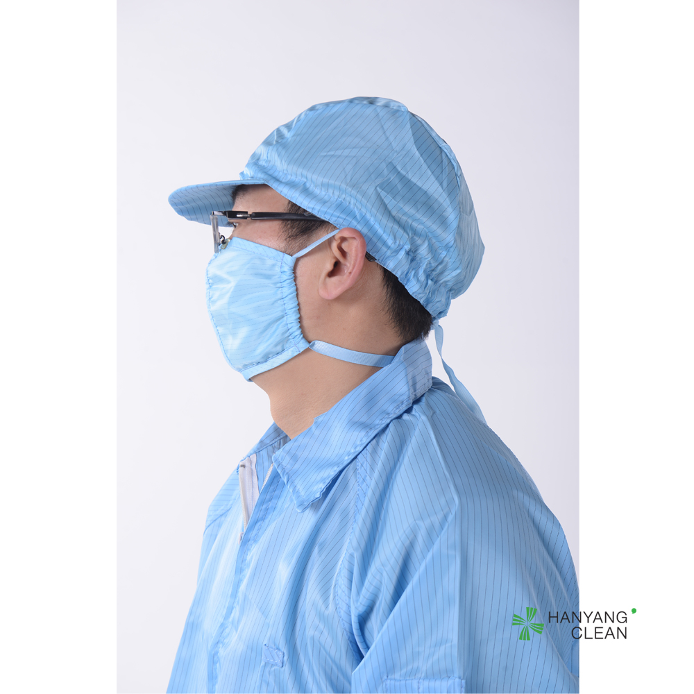 Wholesale Blue anti smoking Antistatic ESD reusable face masks muffles adjustable earloop with stopper dental medical mouth mask