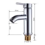 Silver Single Handle Sink Faucet Easy Installation Bathroom Basin Faucet