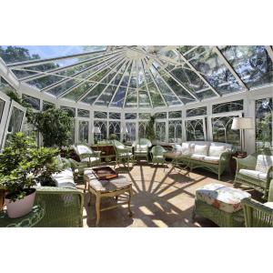 Wholesale 4 Season Glass Sunroom Aluminum Frame Tempered Glass Aluminium Greenhouse Sound Insulation Outdoor Panoramic Farm House Sun Room from china suppliers