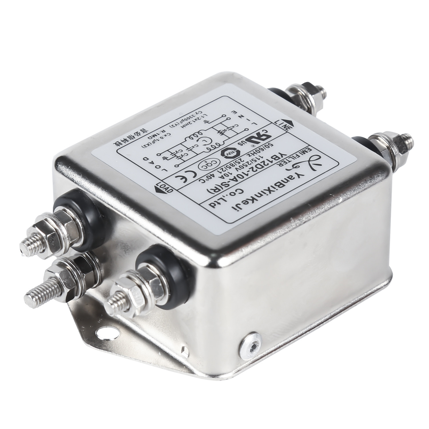 YB12D2 One Stage Single Phase Filter M4 Screw Output Power Line Noise Filter