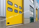 Vertically Opening Transparent Industrial Garage Doors With Flexible Curtain