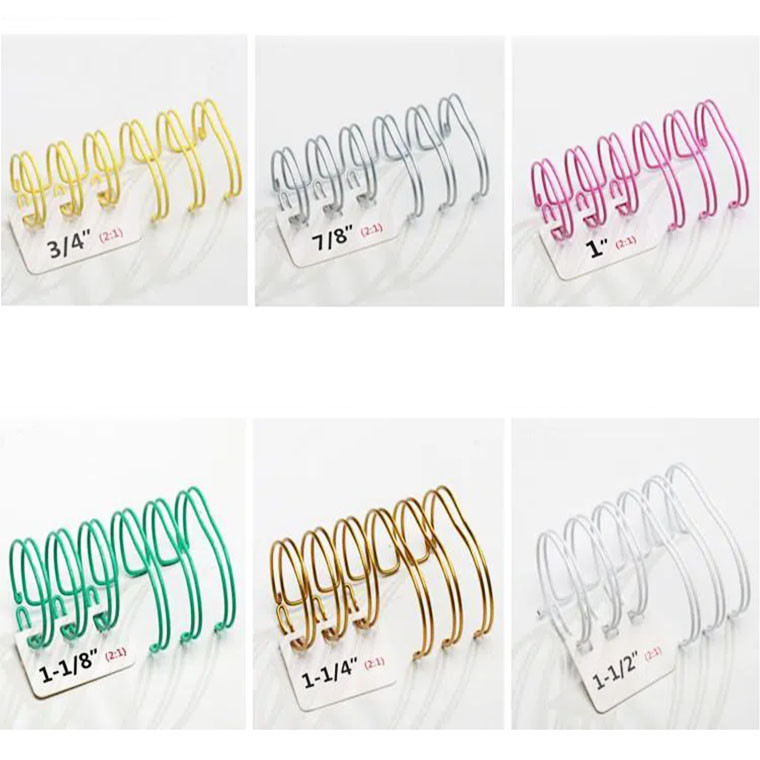 1/4"-3/4" 3:1 Pitch Reel Metal Wire Binding For Wall Calendar / Desk Calendar