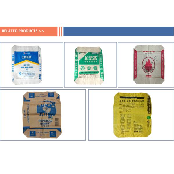 PP Woven Cement Valve Bags Moisture Proof Offset Printing