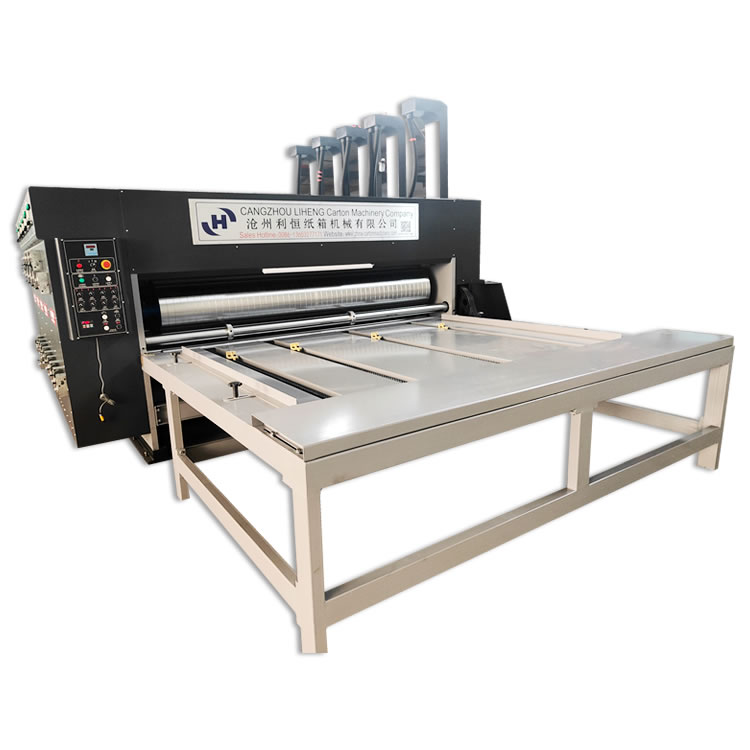 Building Material Shops Chain Feeder Printing Slotting Machine With 5000 KG Capacity