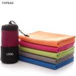 Gym Camping Beach Microfiber Suede Towel Outdoors Fast Drying 100x50cm