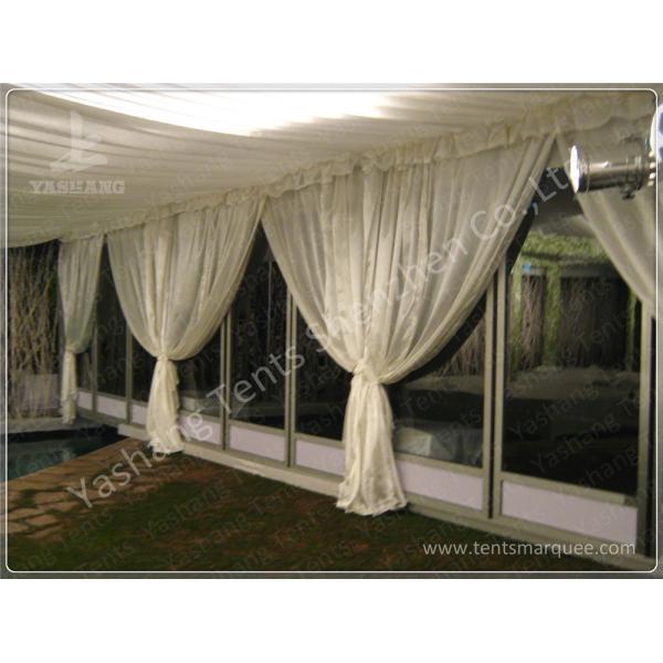 Replacement Tent Parts Decorative Lining Satin Cloth / Trevira CS Material