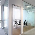 Customized Residential Glass Partition Walls Easy Cleaning Aluminum Glass