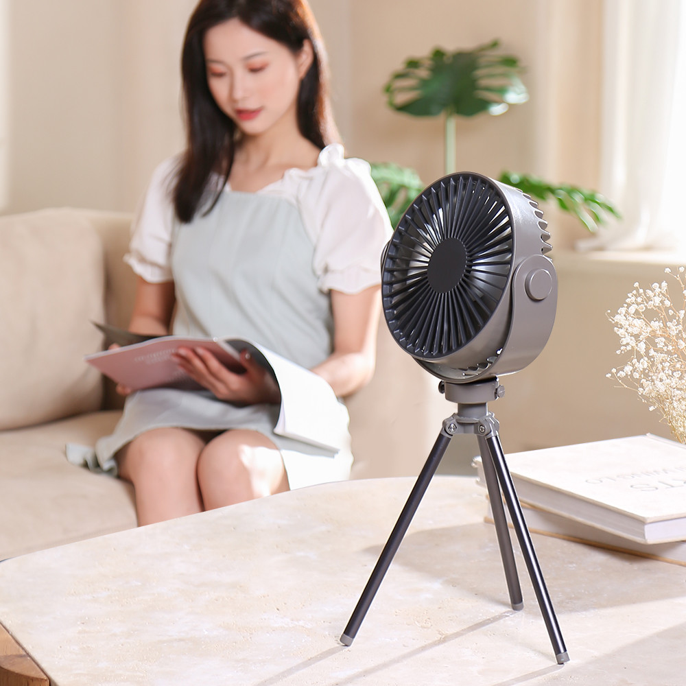 Rechargeable 2000mAh Portable Outdoor Mini Fan Table Tripod Usb Quiet Powerful Fan