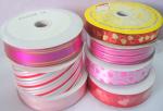 Promtional Bright Pink Printing Ribbon Roll For Gift Wrapping