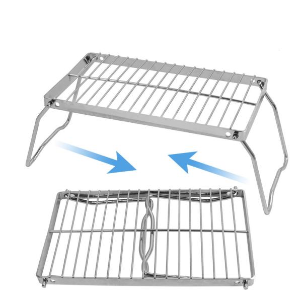 Foldable Food Grade Stainless Steel BBQ Grill Rack Without Overheating