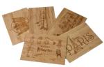 Wooden RFID Hotel Key Cards Eco Friendly Bamboo Smart Chip For Access Control