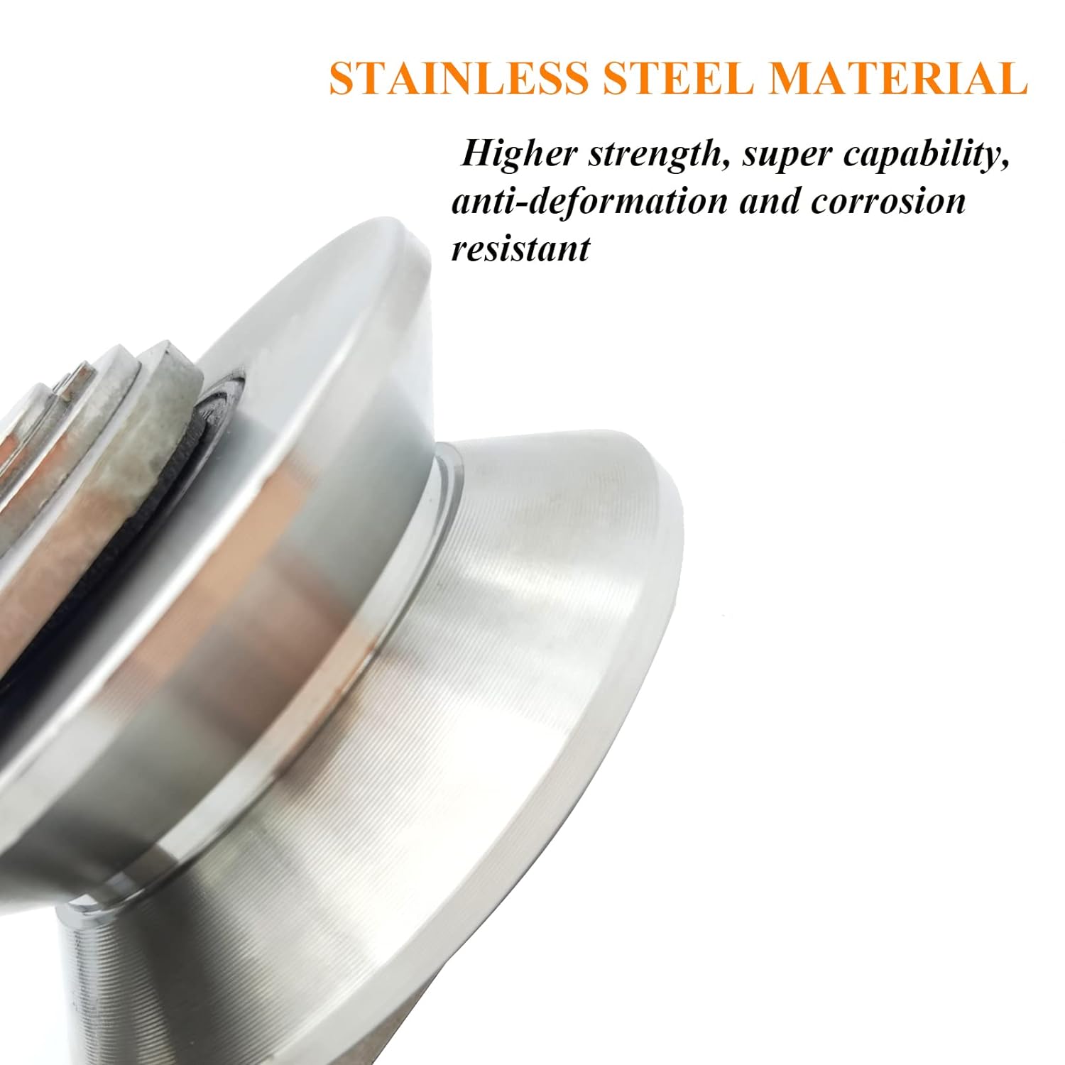 Hotel And Home V Groove Gate Wheels Stainless Steel Bracket Customized