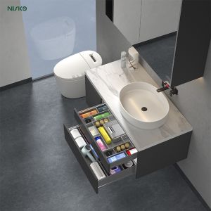 Wholesale Pull Out Basket Under Sink Multi-Functional Bathroom Drawer Modular Sink Cosmetic Storage from china suppliers